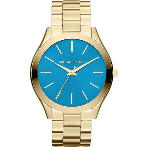 michael kors uhr blau gold